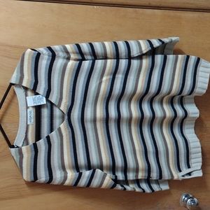 White Stage Multi-color (neutrals) sweater, Size M.